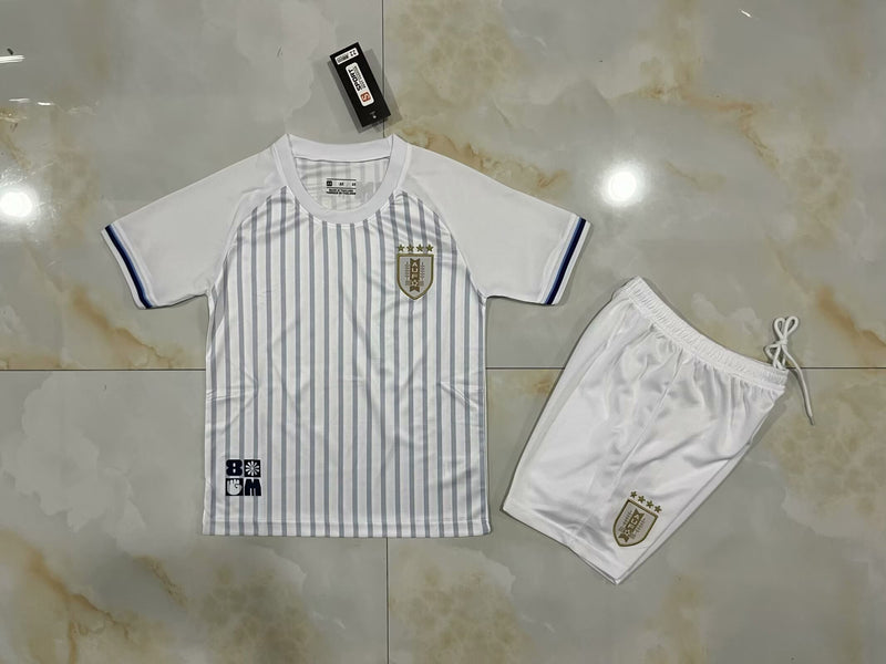 Conjunto Infantil Uruguai Away 23/24 - Branco