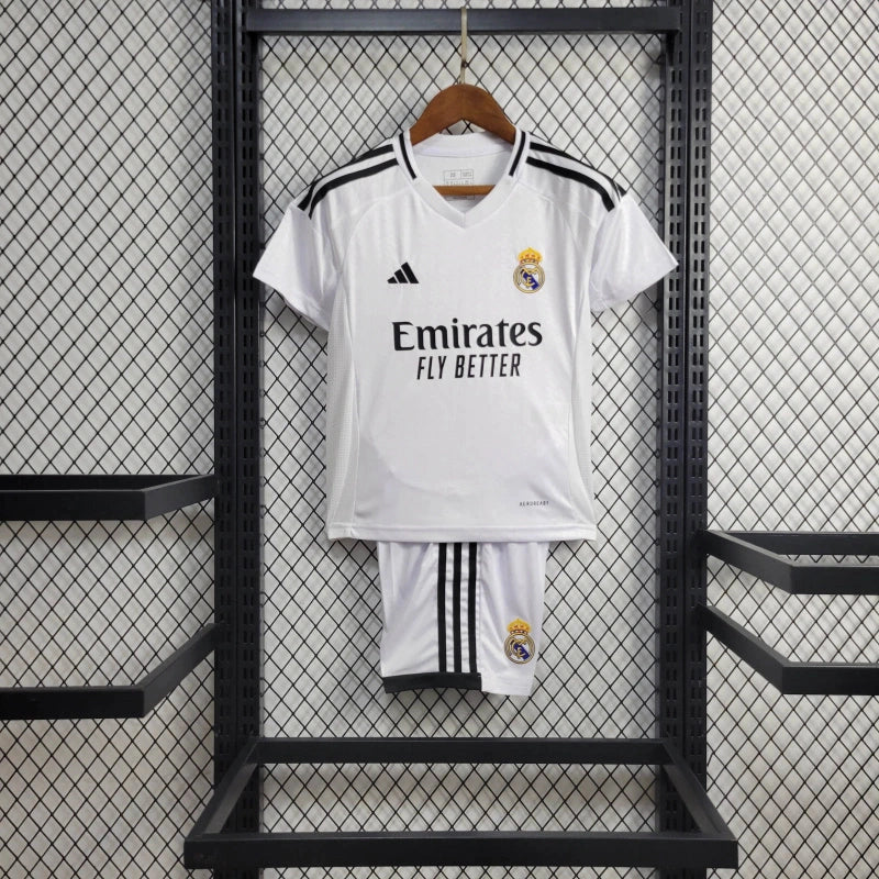 Conjunto Infantil Real Madrid Home 24/25 - Branco