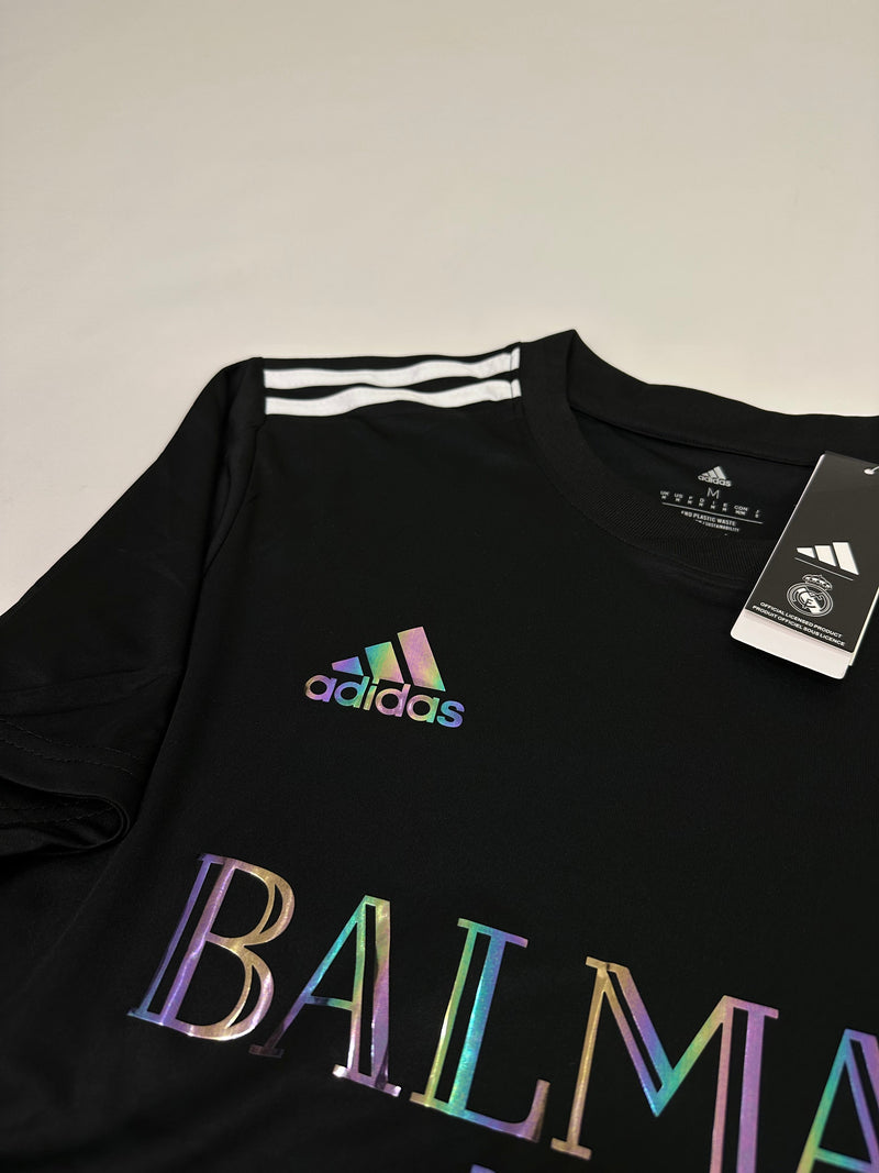 Camisa Real Madrid x Balmain Holográfica 23/24 s/n° Torcedor Masculino - Preto