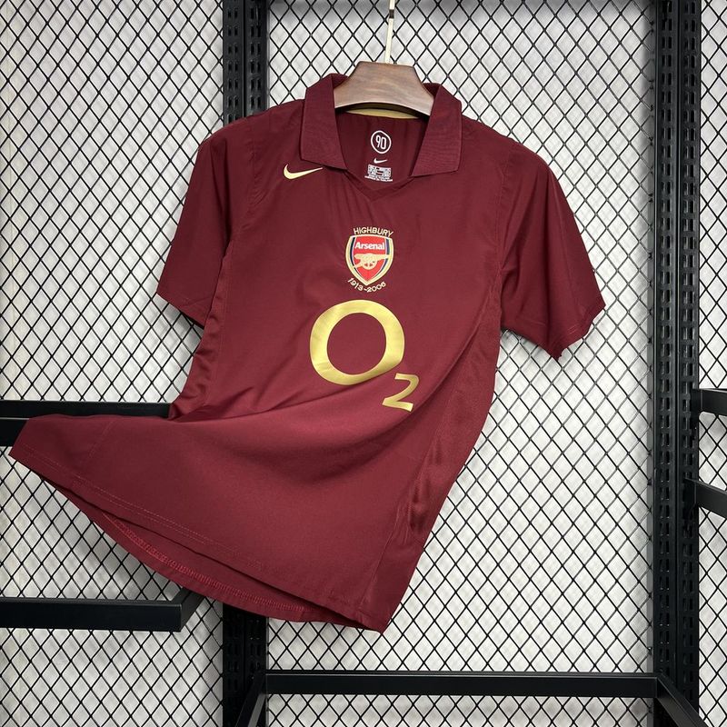 Camisa Retro Arsenal 2005/2006 Home Vermelho O2