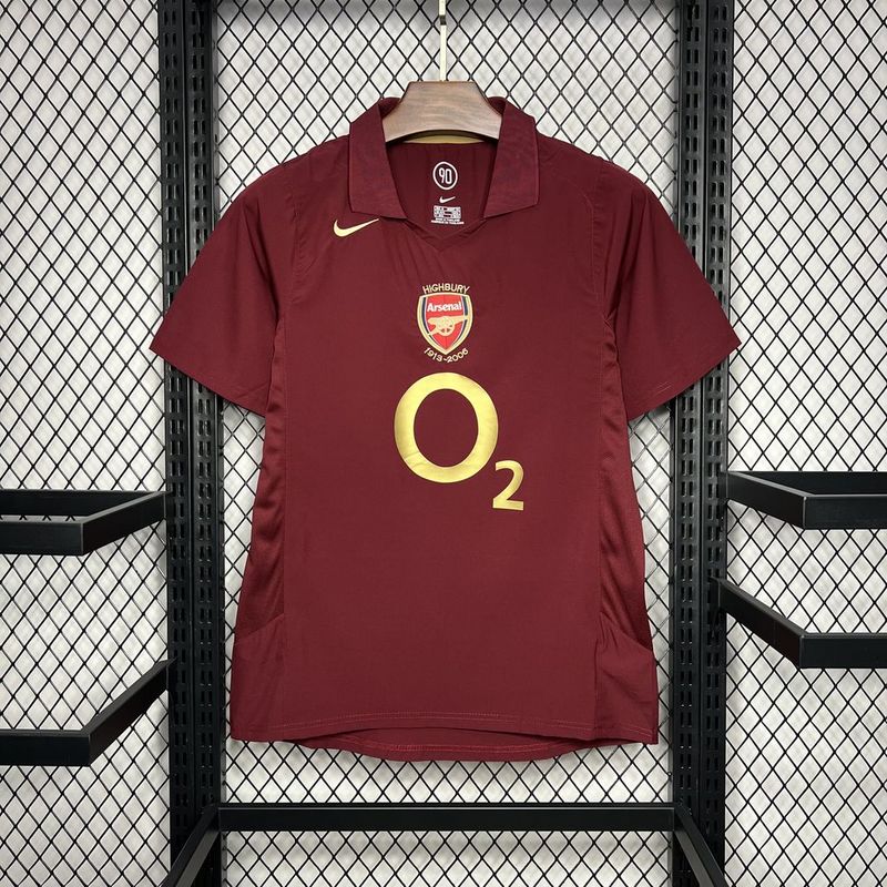 Camisa Retro Arsenal 2005/2006 Home Vermelho O2