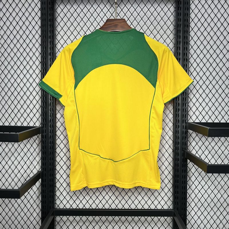 Camisa Retro Brasil 2004 Home Amarelo