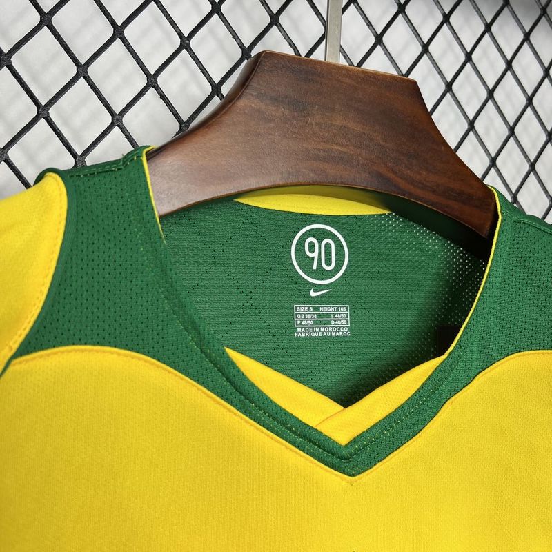 Camisa Retro Brasil 2004 Home Amarelo