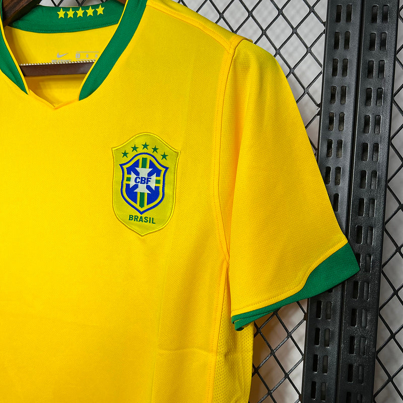 Camisa Retro Brasil 2006 Home Amarelo