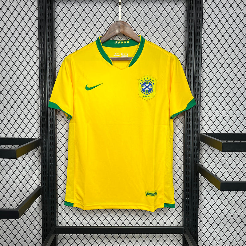 Camisa Retro Brasil 2006 Home Amarelo