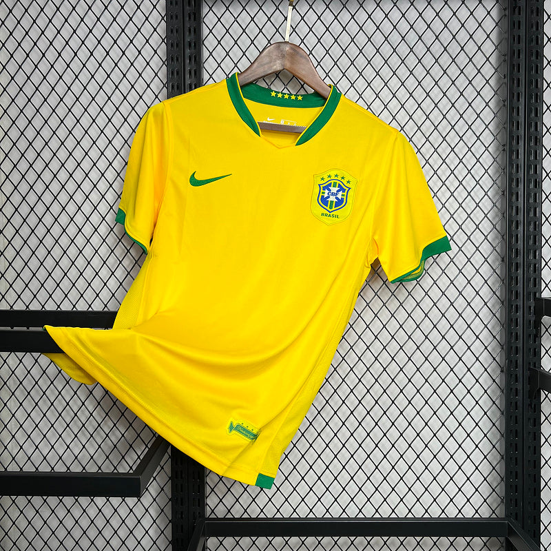 Camisa Retro Brasil 2006 Home Amarelo