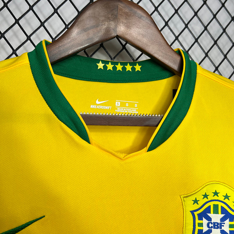 Camisa Retro Brasil 2006 Home Amarelo