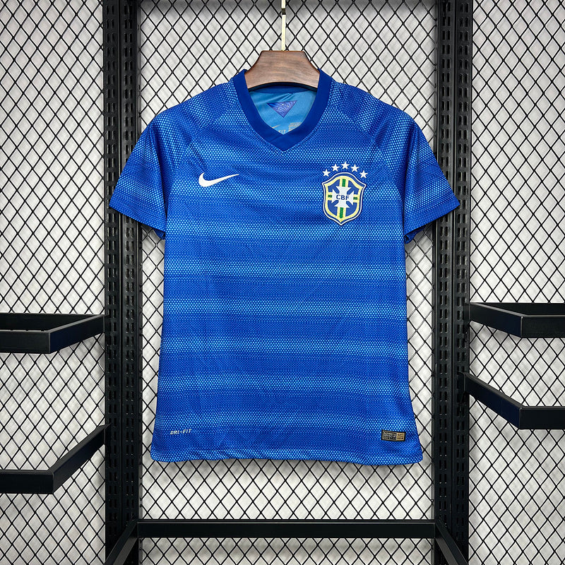 Camisa Retro Brasil 2014 Away Azul