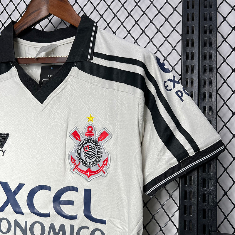 Camisa Retro Corinthians 1998 Away II Preto e Branco