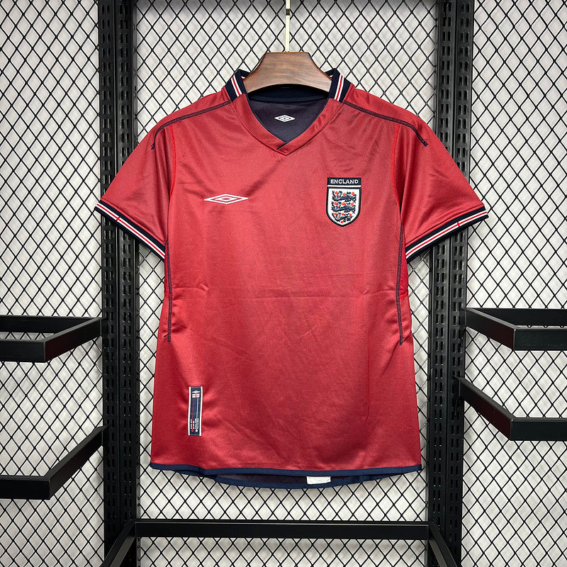 Camisa Retro Inglaterra 2002 Away Vermelho