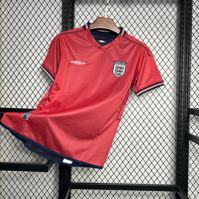 Camisa Retro Inglaterra 2002 Away Vermelho