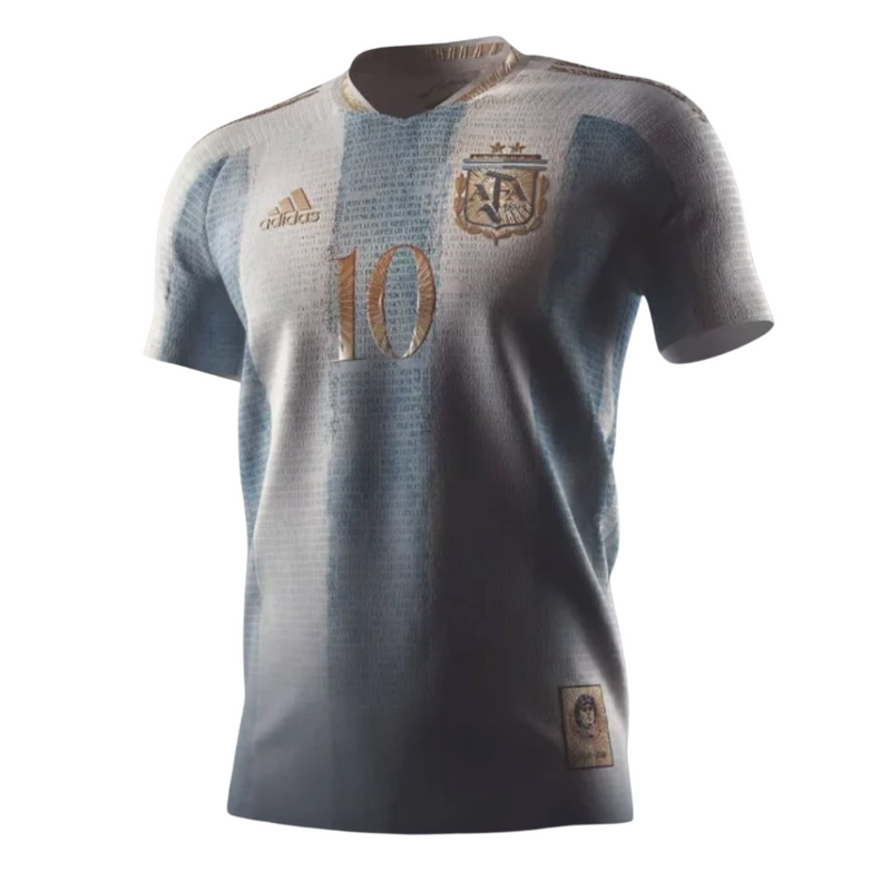 Camisa Seleção Argentina [Conceito Maradona] 21/22 Adidas - Azul e Branco