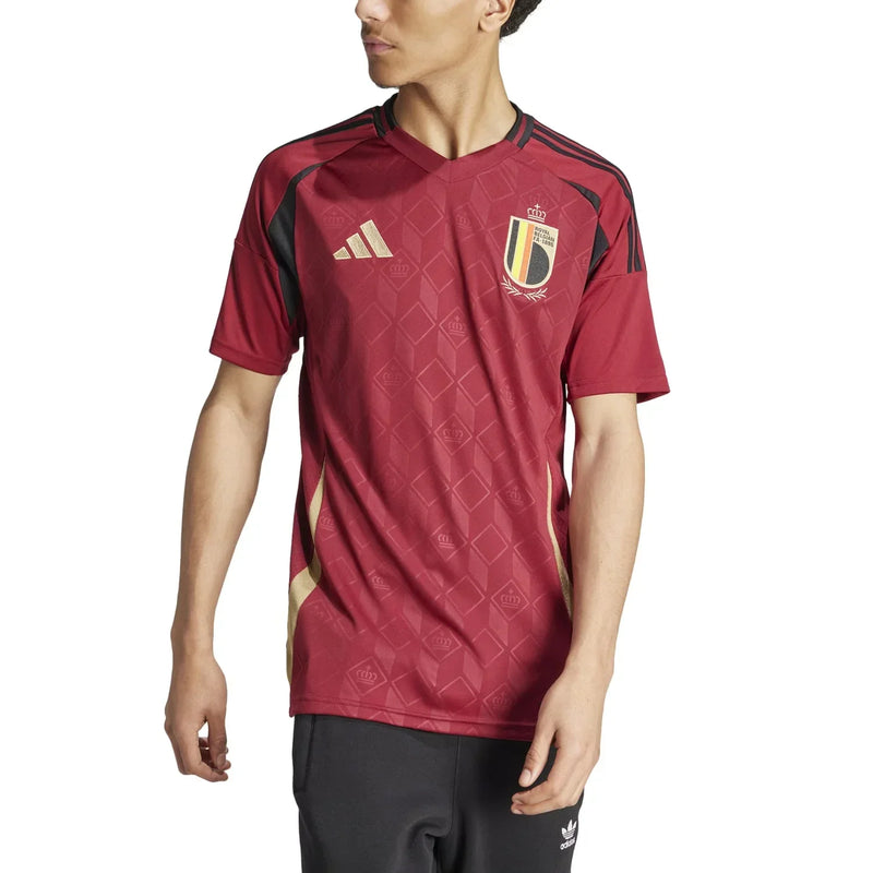 Camisa Bélgica Home 24/25 s/n° Torcedor Adidas Masculino - Grená