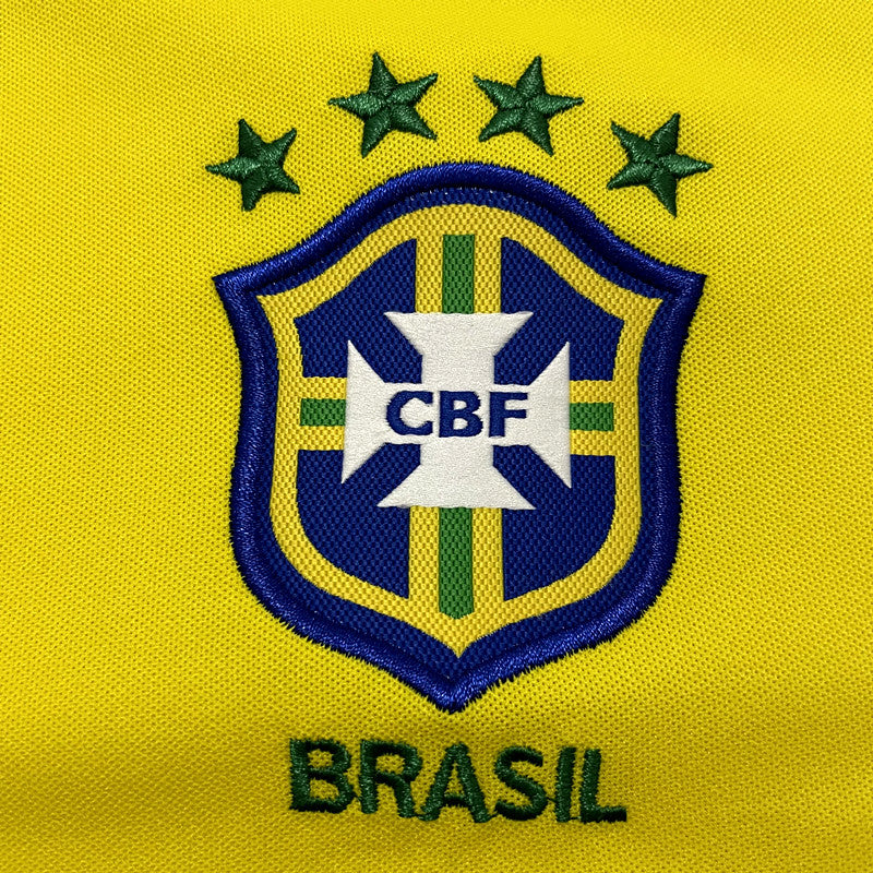 Camisa Retro Brasil 2002 Home Amarela