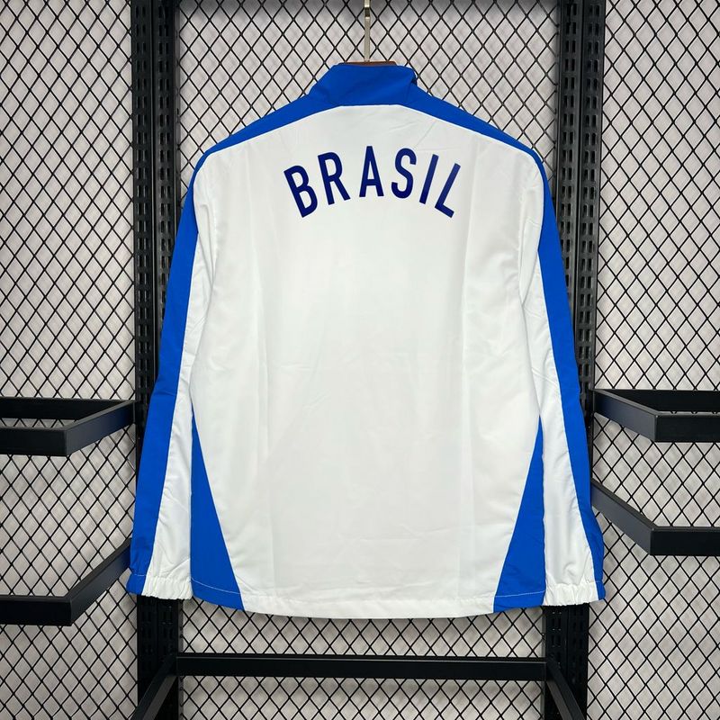 Corta-vento Brasil Retro 1994 Branco e Azul