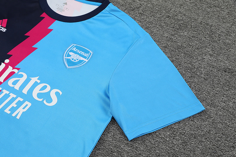 Camiseta Arsenal 23/24 - Treino - Azul Claro/Preto