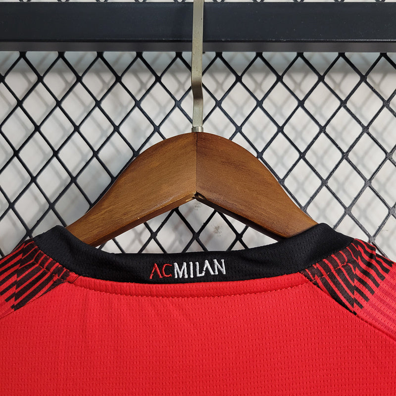 Kit Infantil AC Milan Home 23/24 - Vermelho I