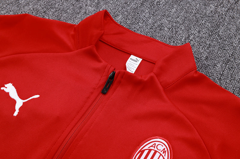 Conjunto de Treino Milan 23/24 Vermelho - Blusa e Calça