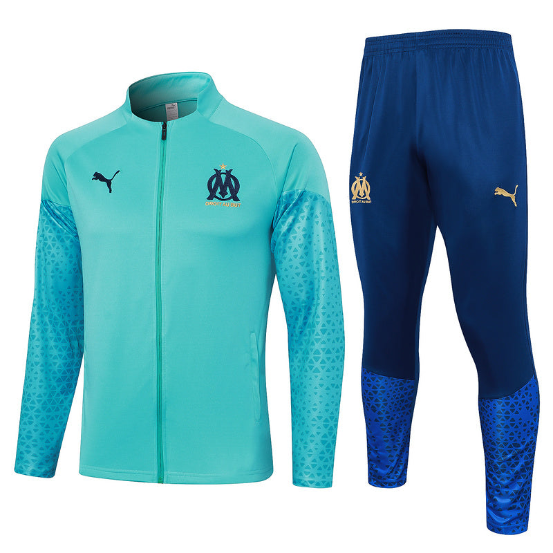 Conjunto de Treino Olympique de Marseille 23/24 Azul - Blusa e Calça