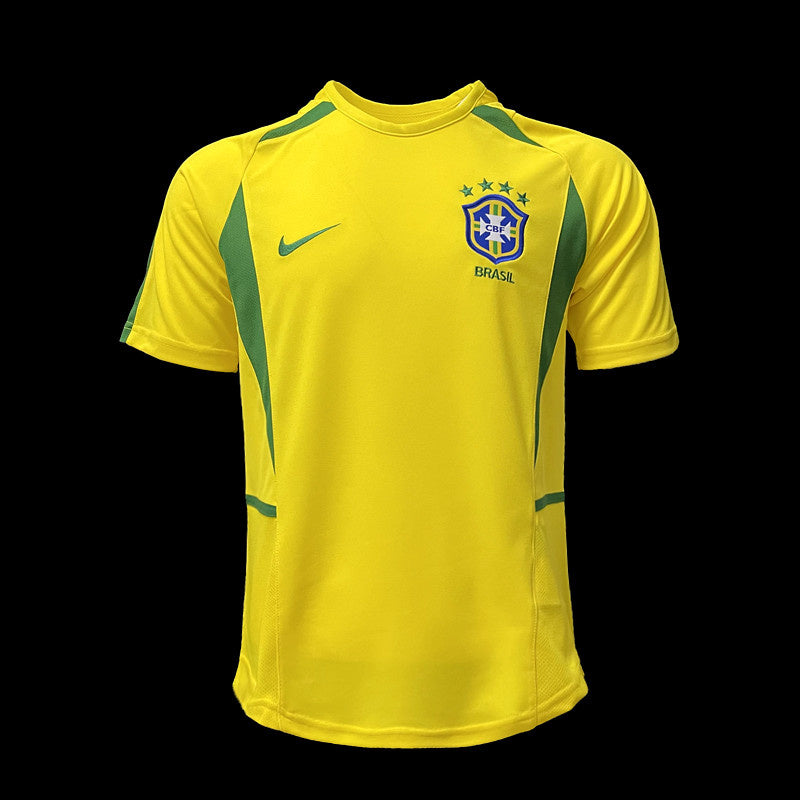 Camisa Retro Brasil 2002 Home Amarela