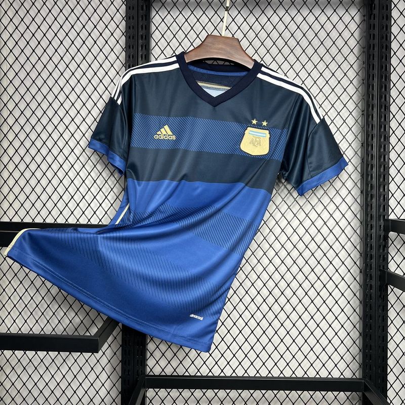 Camisa Retro Argentina 2014 Copa do Mundo Azul