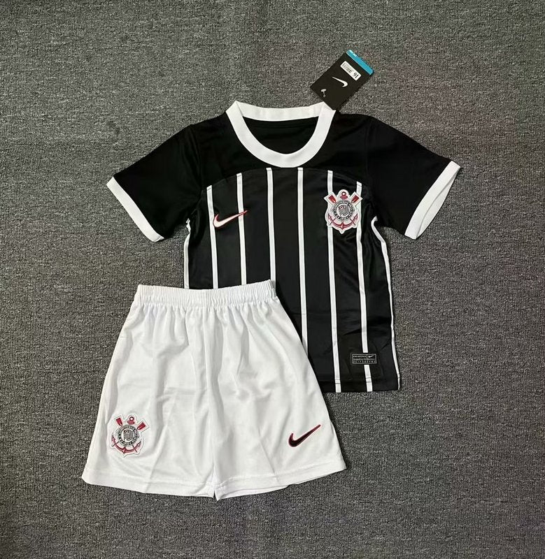 Conjunto Infantil Corinthians Away 23/24 - Preto