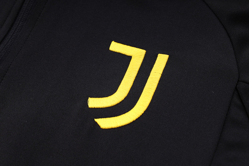 Conjunto de Treino Juventus 23/24 Preto e Amarelo - Blusa e Calça