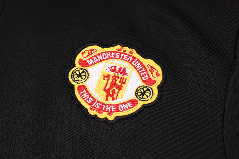 Conjunto de Treino Manchester United 24/25 Preto - Blusa e Calça