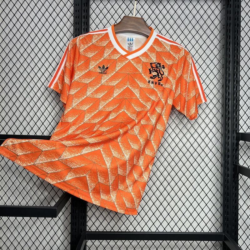 Camisa Retro Holanda 1988 Home Laranja