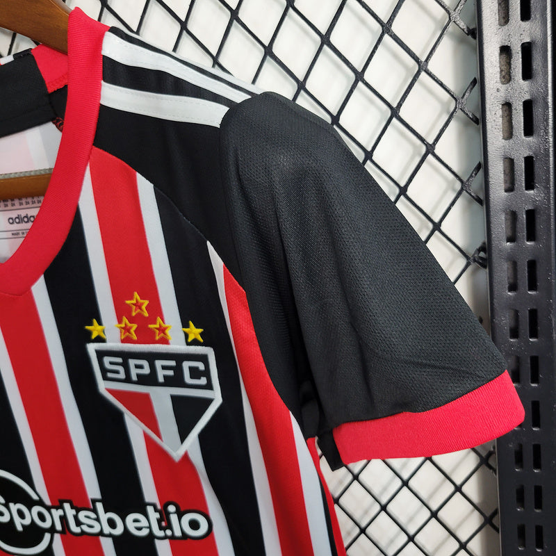 Kit Infantil São Paulo 23/24 - Preto/Vermelho