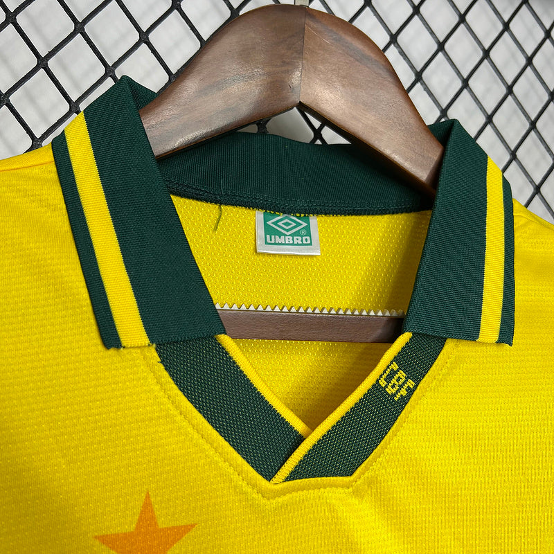 Camisa Retro Brasil 1994 Home Amarela