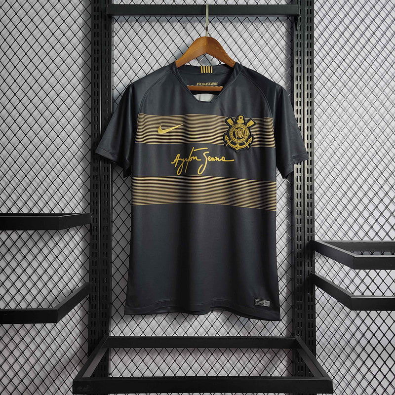 Camisa Corinthians Retro 18/19 Ayrton Senna Away - Preto