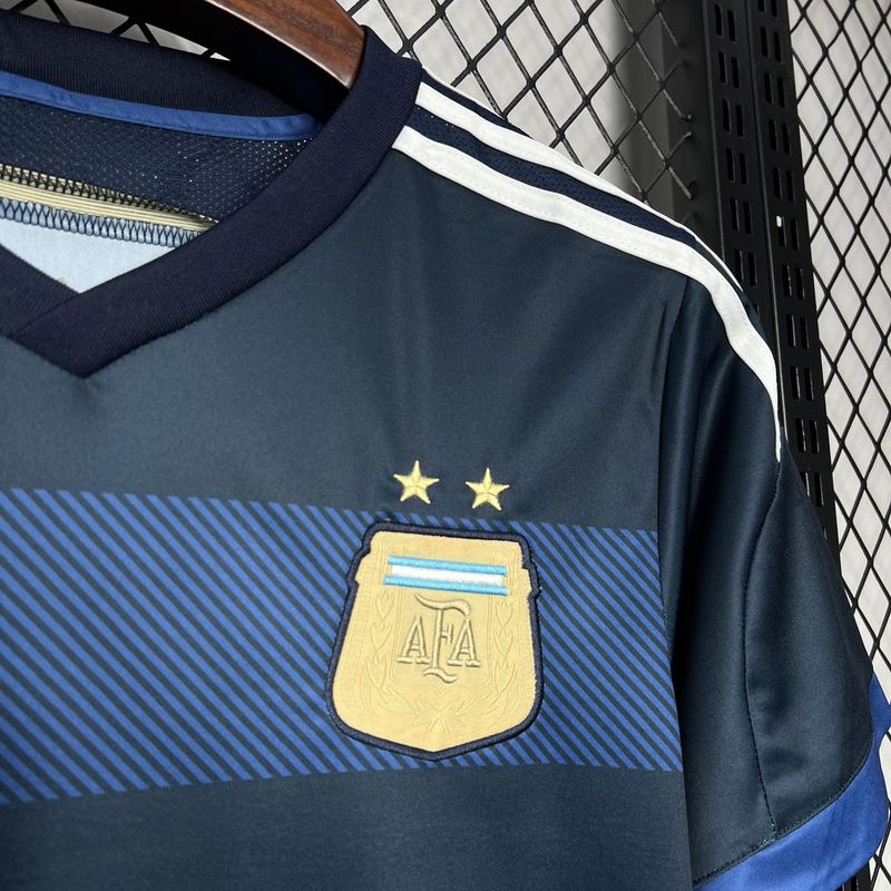 Camisa Retro Argentina 2014 Copa do Mundo Azul