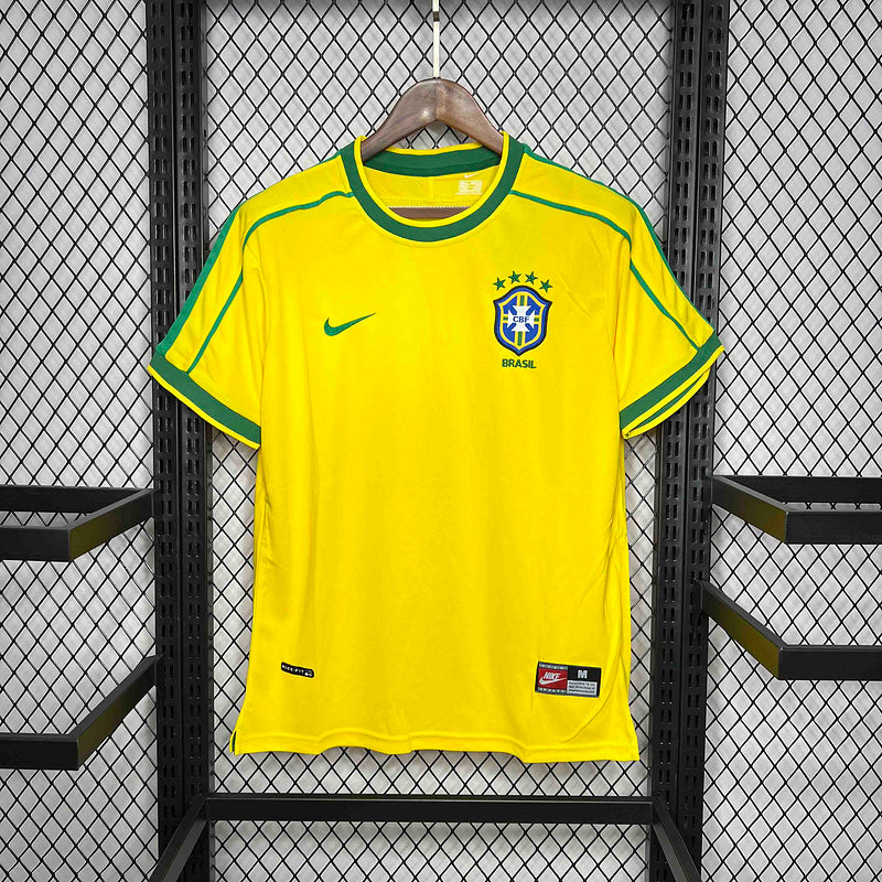 Camisa Seleção Brasileira Retro 1998 Home - Amarelo