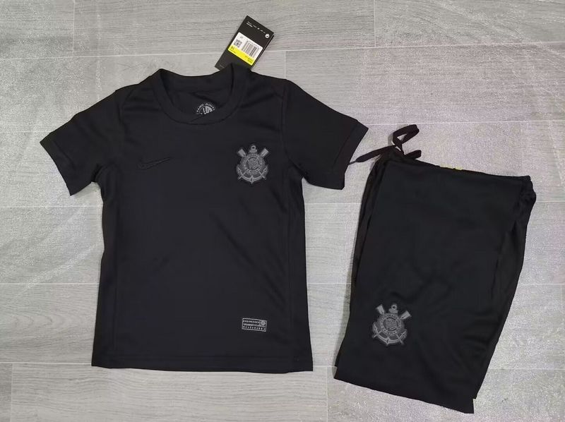 Conjunto Infantil Corinthians Away 24/25 - Preto