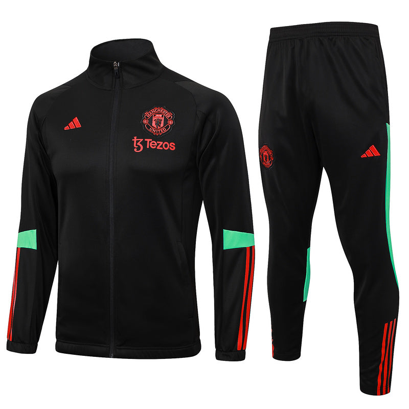 Conjunto de Treino Manchester United 23/24 Preto - Blusa e Calça