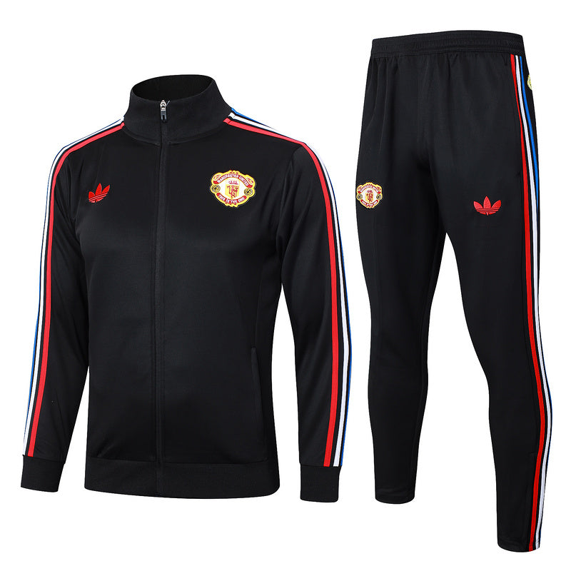 Conjunto de Treino Manchester United 24/25 Preto - Blusa e Calça