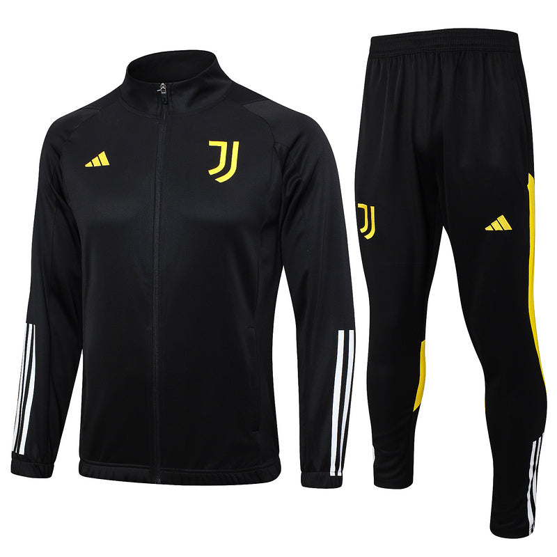 Conjunto de Treino Juventus 23/24 Preto e Amarelo - Blusa e Calça