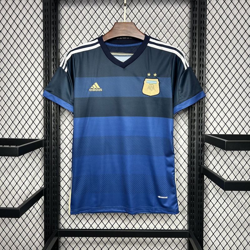 Camisa Retro Argentina 2014 Copa do Mundo Azul