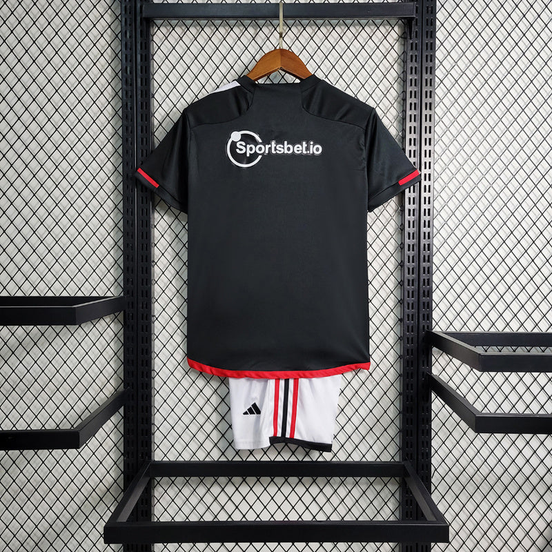 Kit Infantil São Paulo 23/24 Adidas - Preto