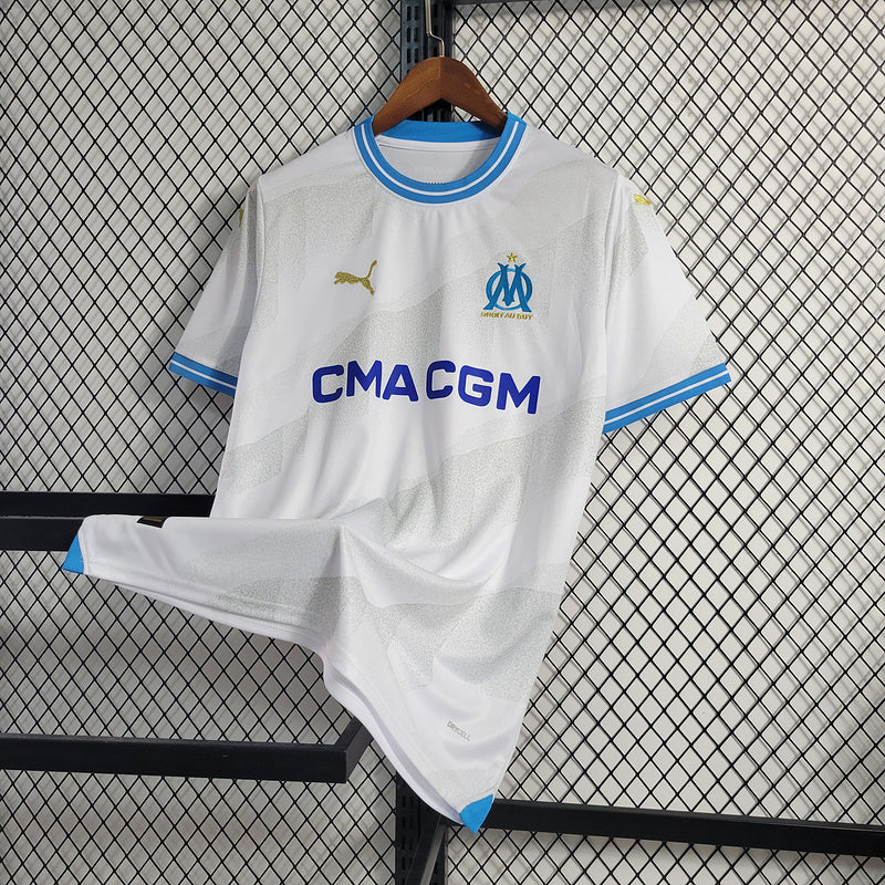 Camisa Olympique de Marseille I 23/24 Puma - Branco