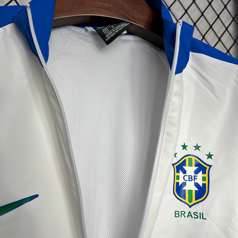 Corta-vento Brasil Retro 1994 Branco e Azul