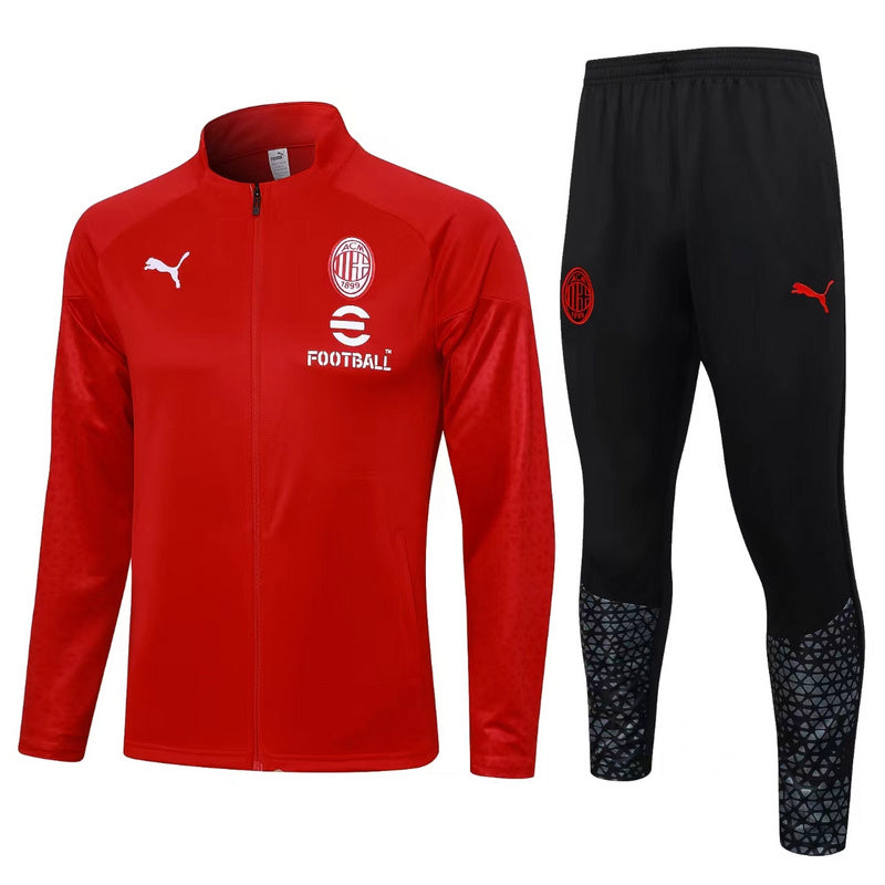 Conjunto de Treino Milan 23/24 Vermelho - Blusa e Calça