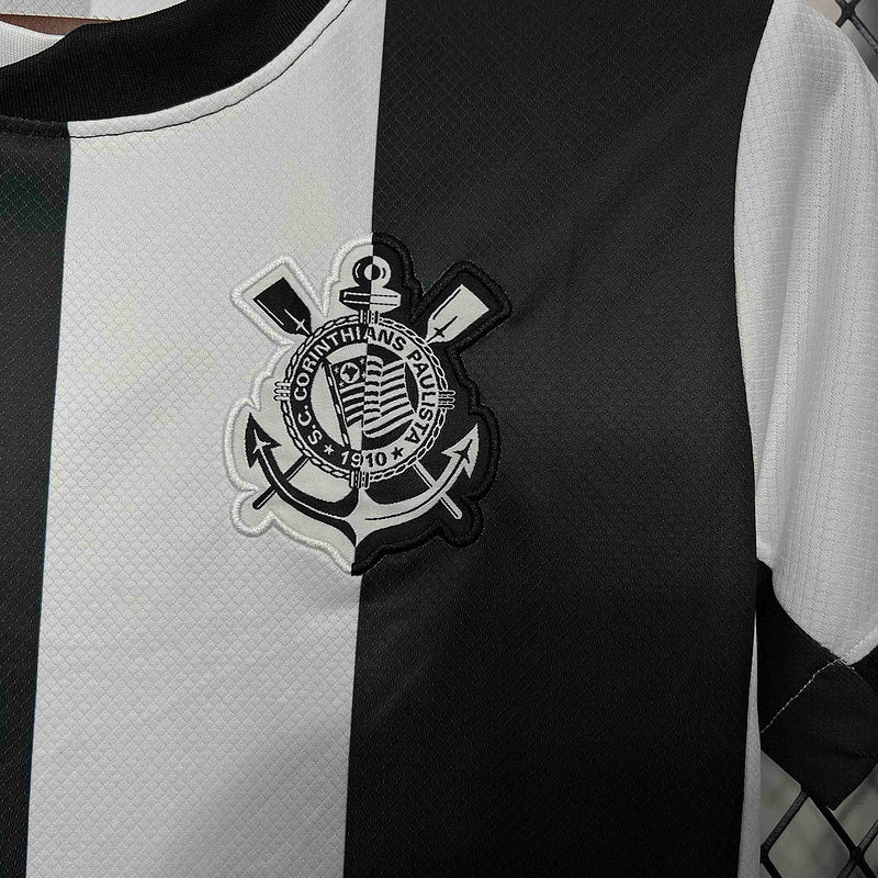 Camisa Corinthians Feminino Third 24/25 - Preto/Branco