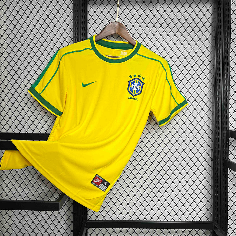 Camisa Seleção Brasileira Retro 1998 Home - Amarelo