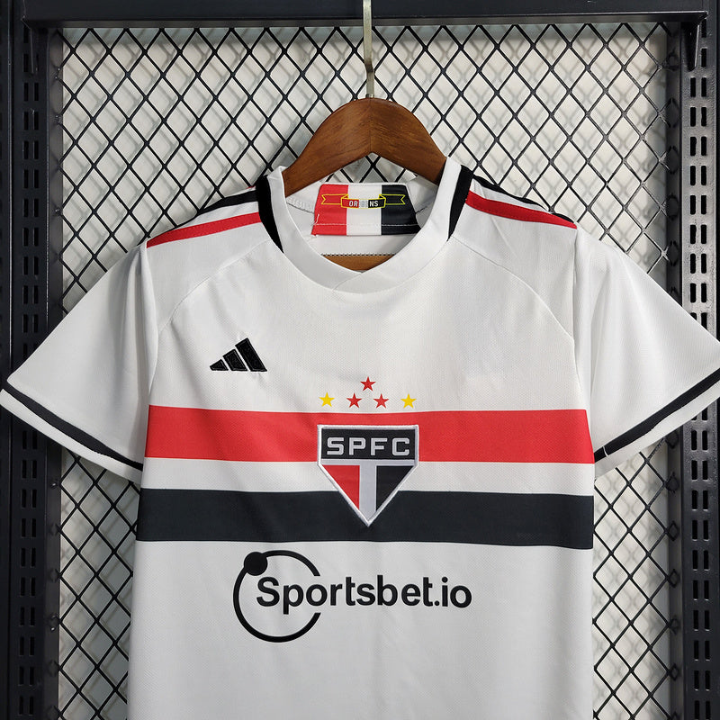 Kit Infantil São Paulo Home 23/24 - Branco