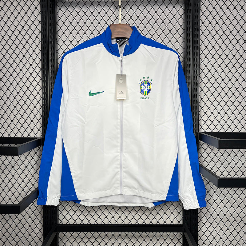 Corta-vento Brasil Retro 1994 Branco e Azul