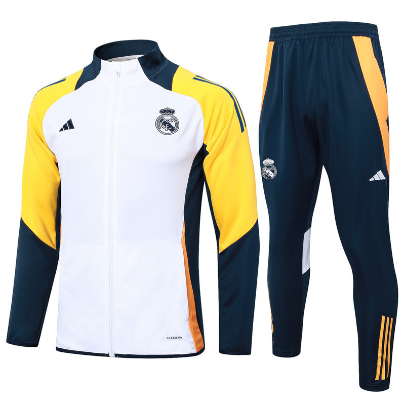 Conjunto de Treino Real Madrid 24/25 Branco - Blusa e Calça