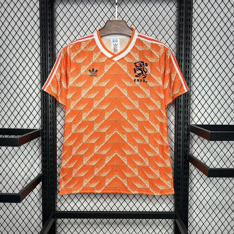 Camisa Retro Holanda 1988 Home Laranja