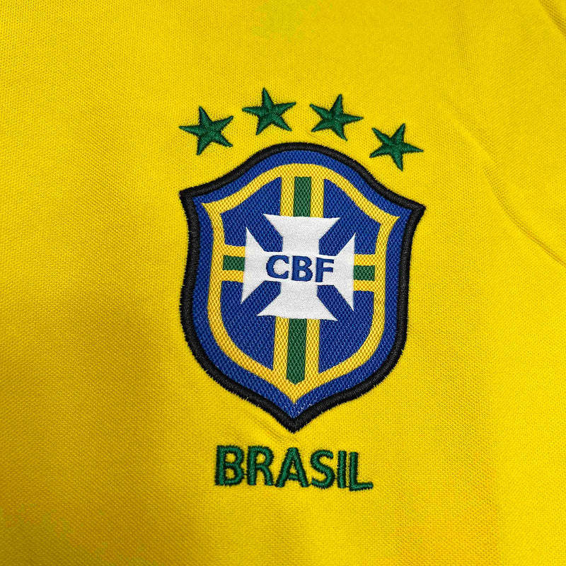 Camisa Seleção Brasileira Retro 1998 Home - Amarelo